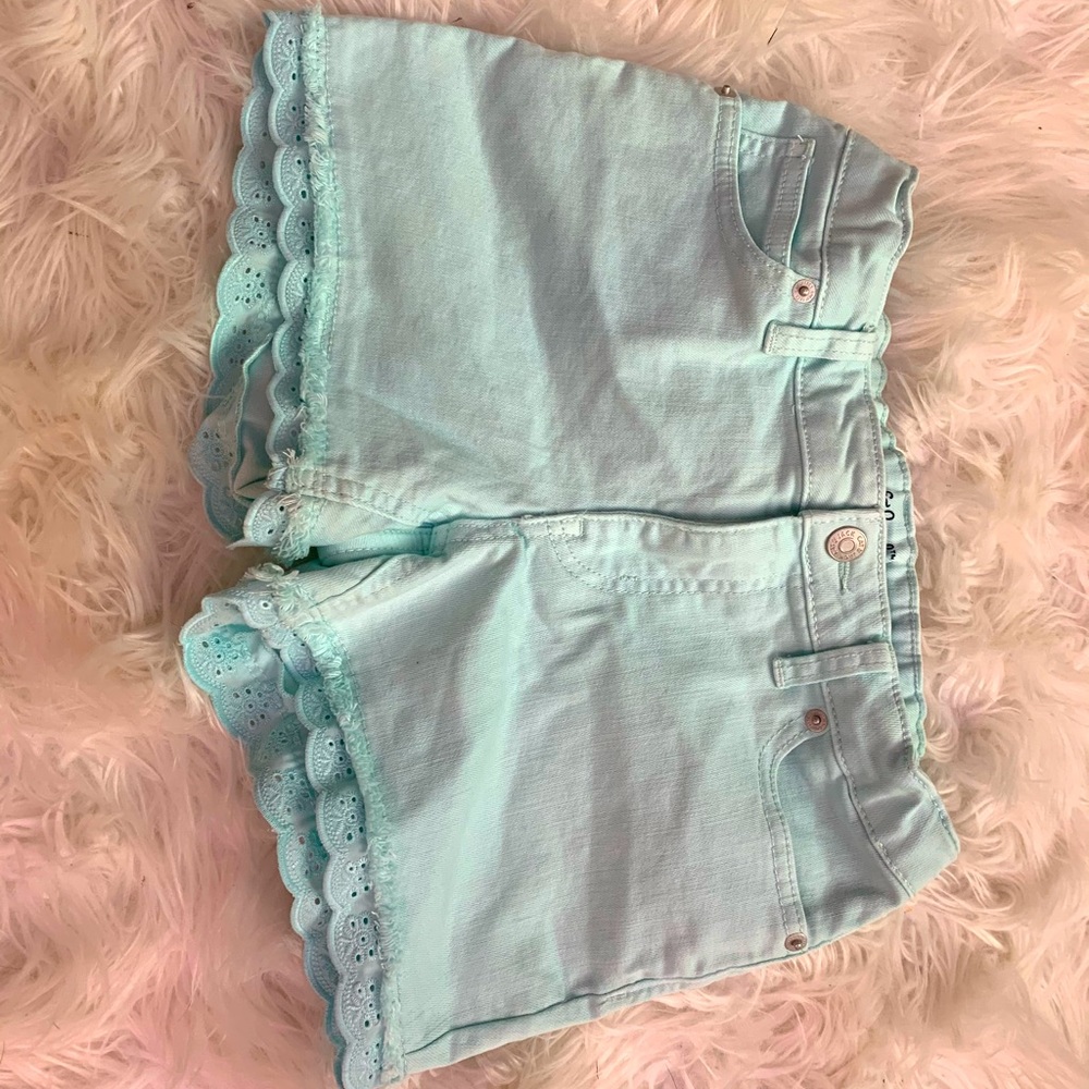 cute teal shorts